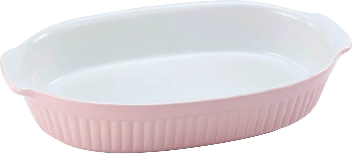 CREATABLE Auflaufform Pastell Kitchen Oval Rosa Weiß