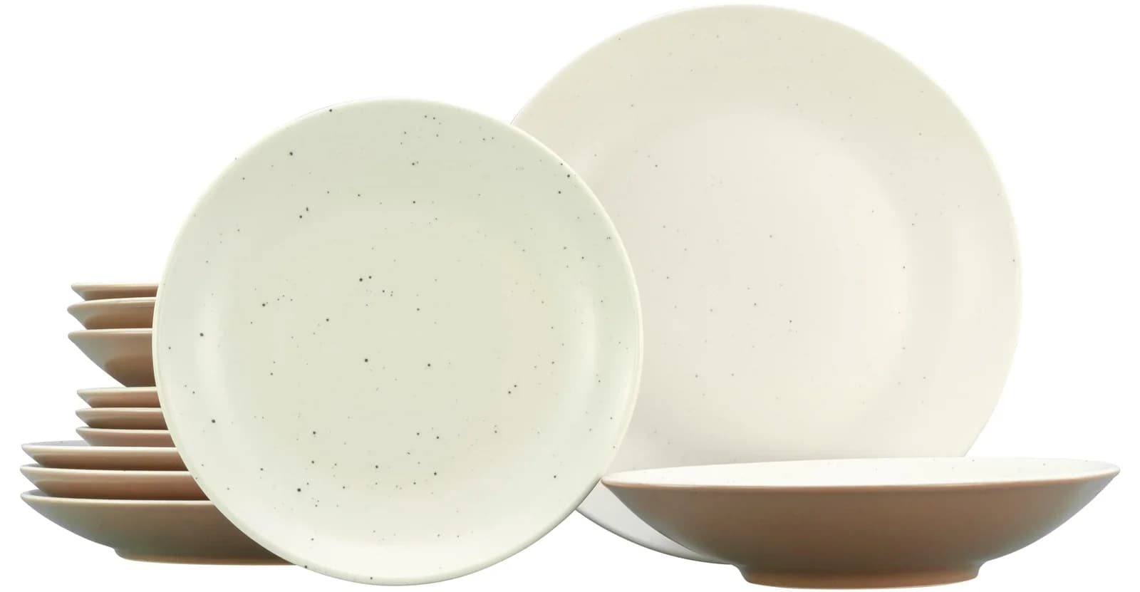 CREATABLE Geschirr-Set Sand Dunes 12-tlg. beige Steinzeug