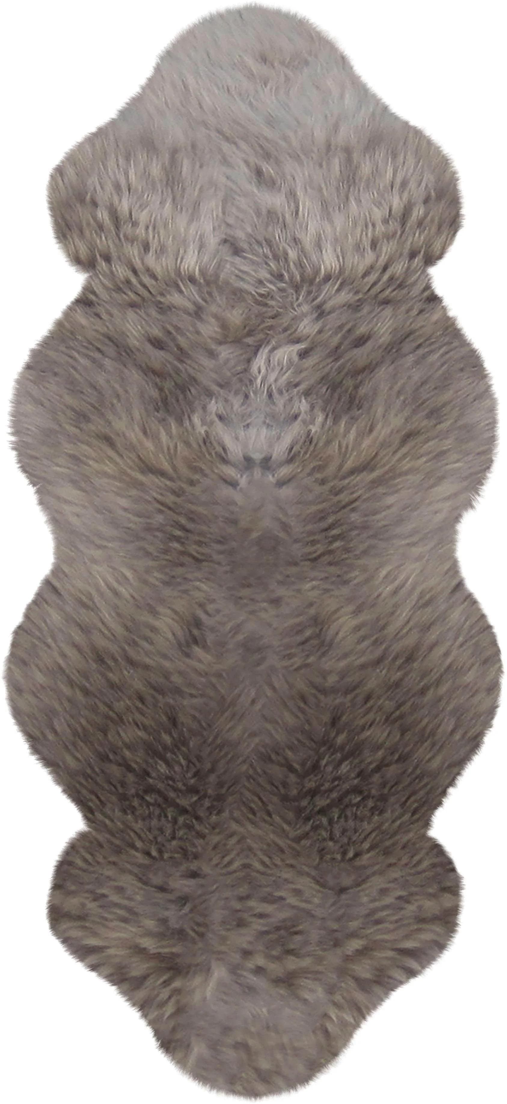 Heitmann Felle Lammfell Teppich Taupe Grau Premium