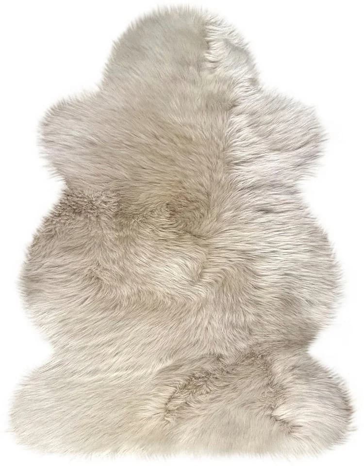 HEITMANN FELLE Fellteppich Lammfell Beige Uni Premium Qualität