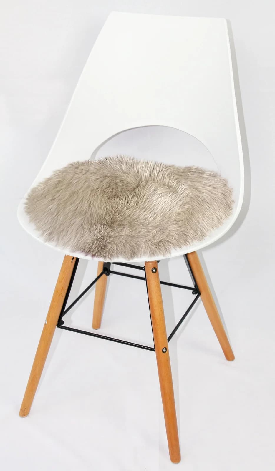 Heitmann Felle Stuhlkissen Lammfell Rund Beige 45cm