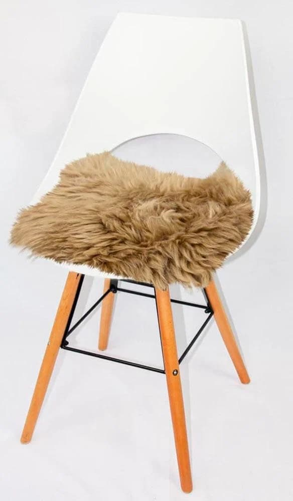 Heitmann Felle Stuhlkissen Lammfell 44x44 cm Braun Camelfarben