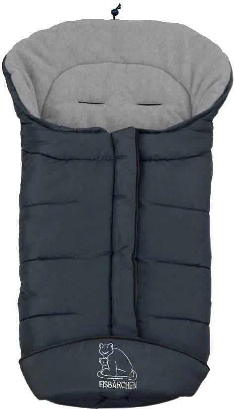 Heitmann Felle Winterfußsack Eisbärchen Grau Fleece Kinderwagen