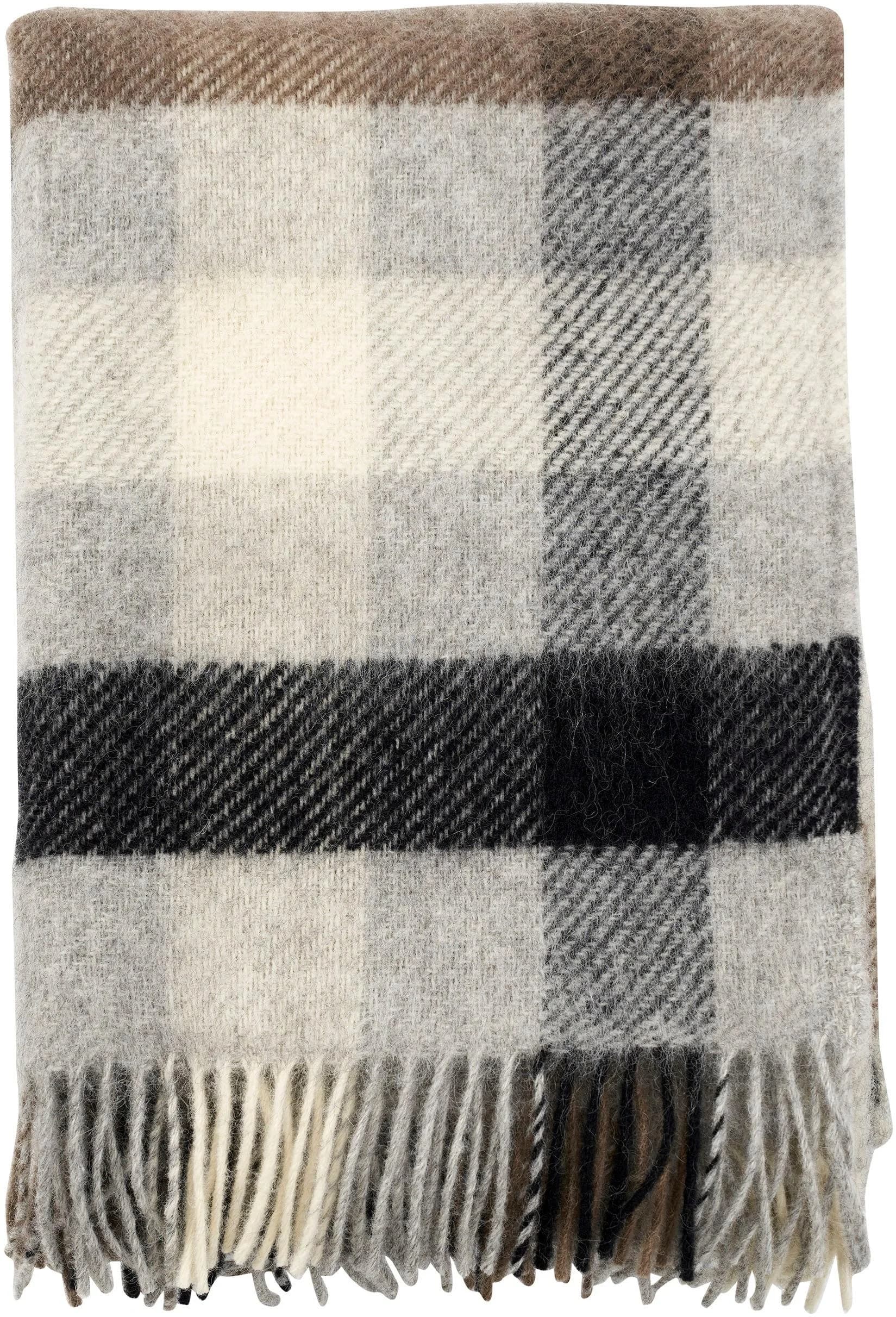 Wolldecke HEITMANN FELLE, karo, 130x200 cm, Wolle