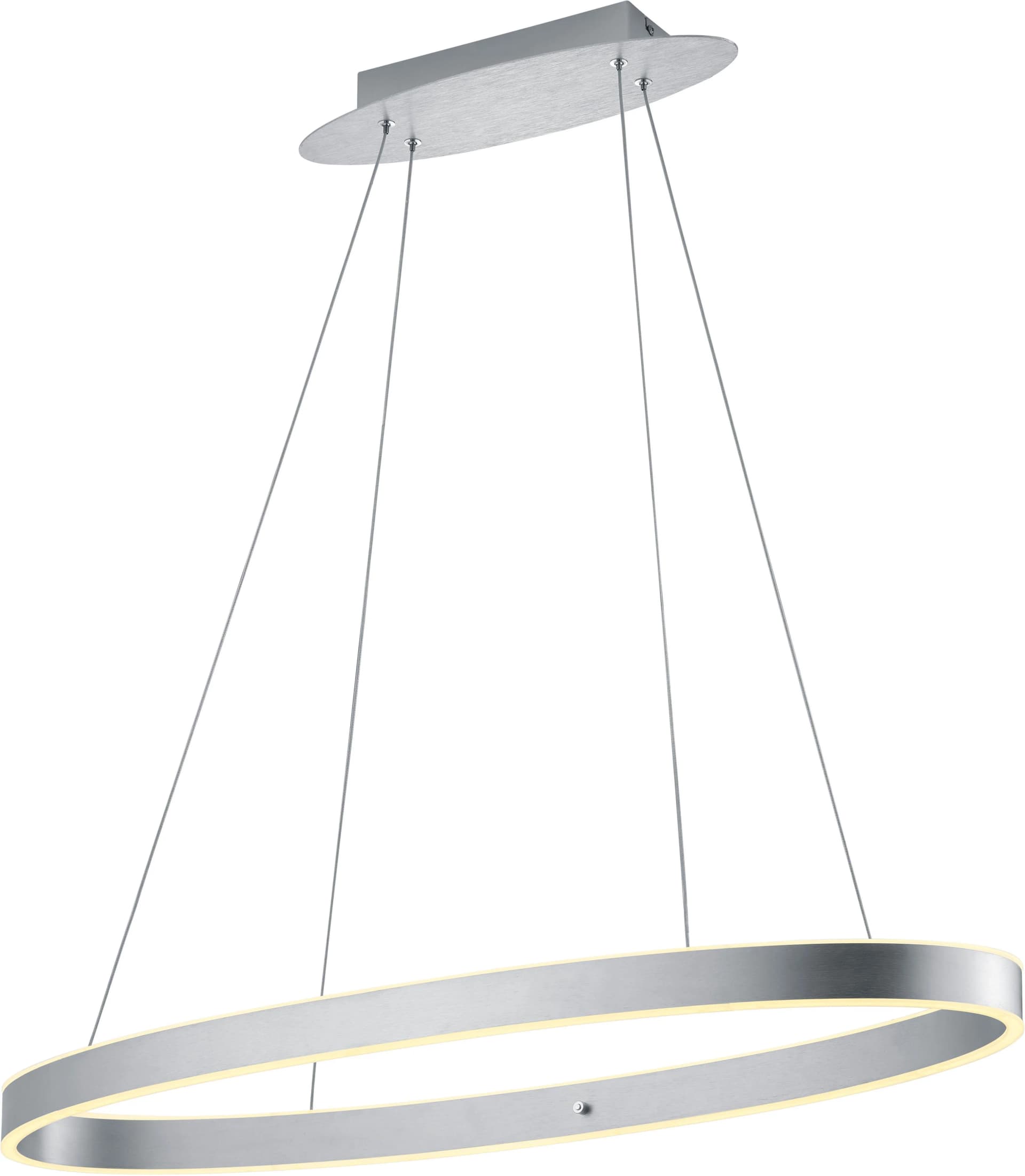 LED Pendelleuchte DELTA Oval Aluminium 90cm Dimmbar