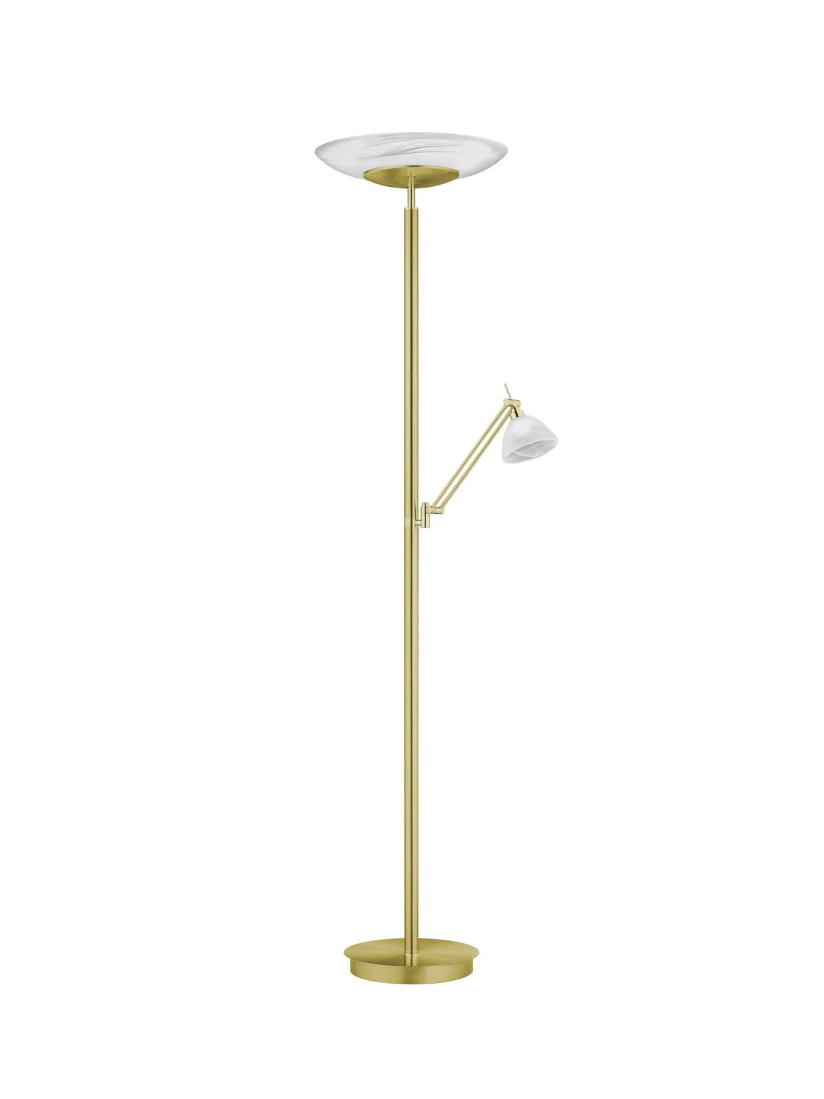 LED-Stehleuchte Findus 2-flammig Messing