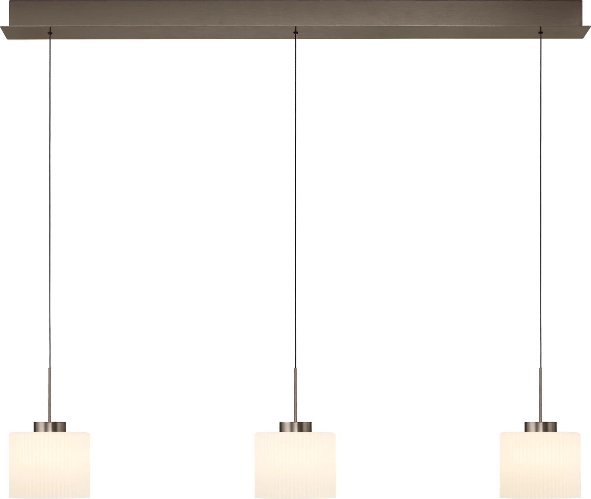 Baur LED Pendelleuchte ELLI 3-flammig dimmbar weiß/bronze