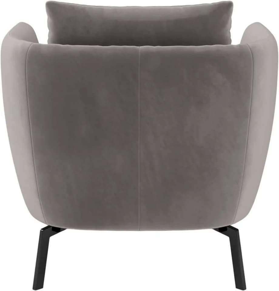 Sessel Pearl Cocktail-Sessel Grau Velvet Metallfüße - Bild 4