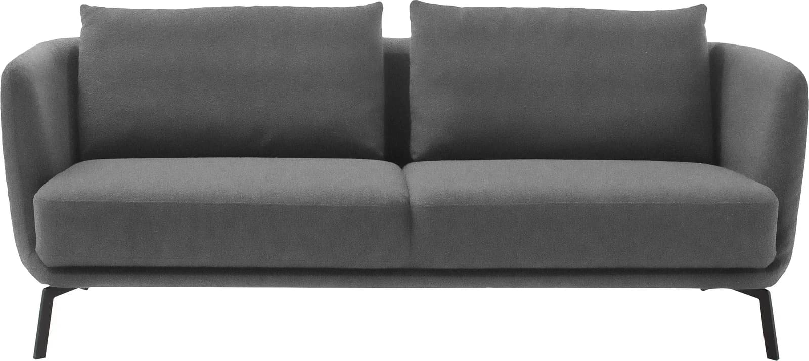 SCHÖNER WOHNEN Sofa Pearl 3-Sitzer Grau Metallfüße