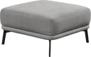 Hocker Pearl Grau Flachgewebe Metallfüße Bild 1