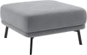 Hocker Pearl Grau Flachgewebe Metallfüße Bild 3