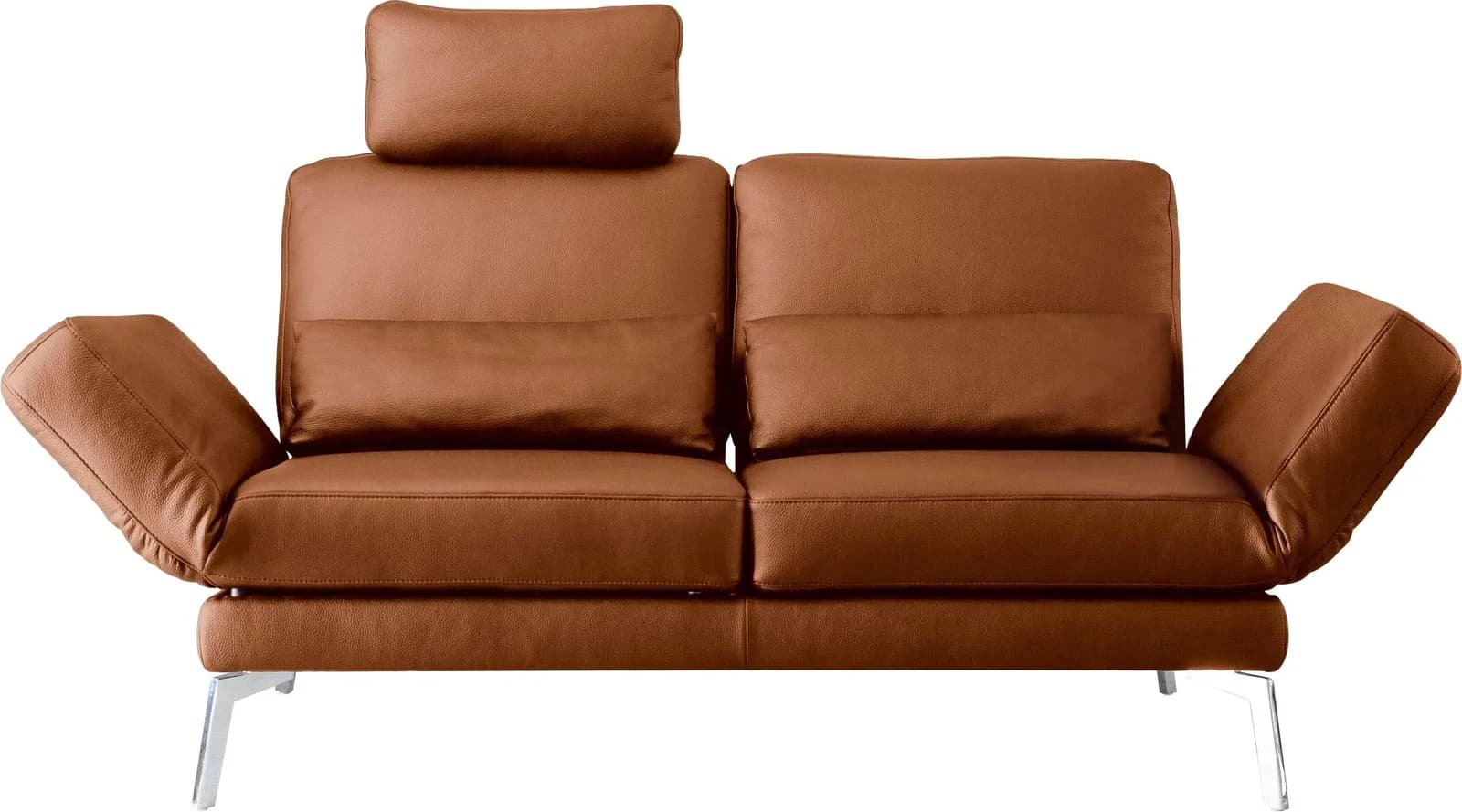 2-Sitzer 3C CANDY "Kairo" Braun Leder Sofa
