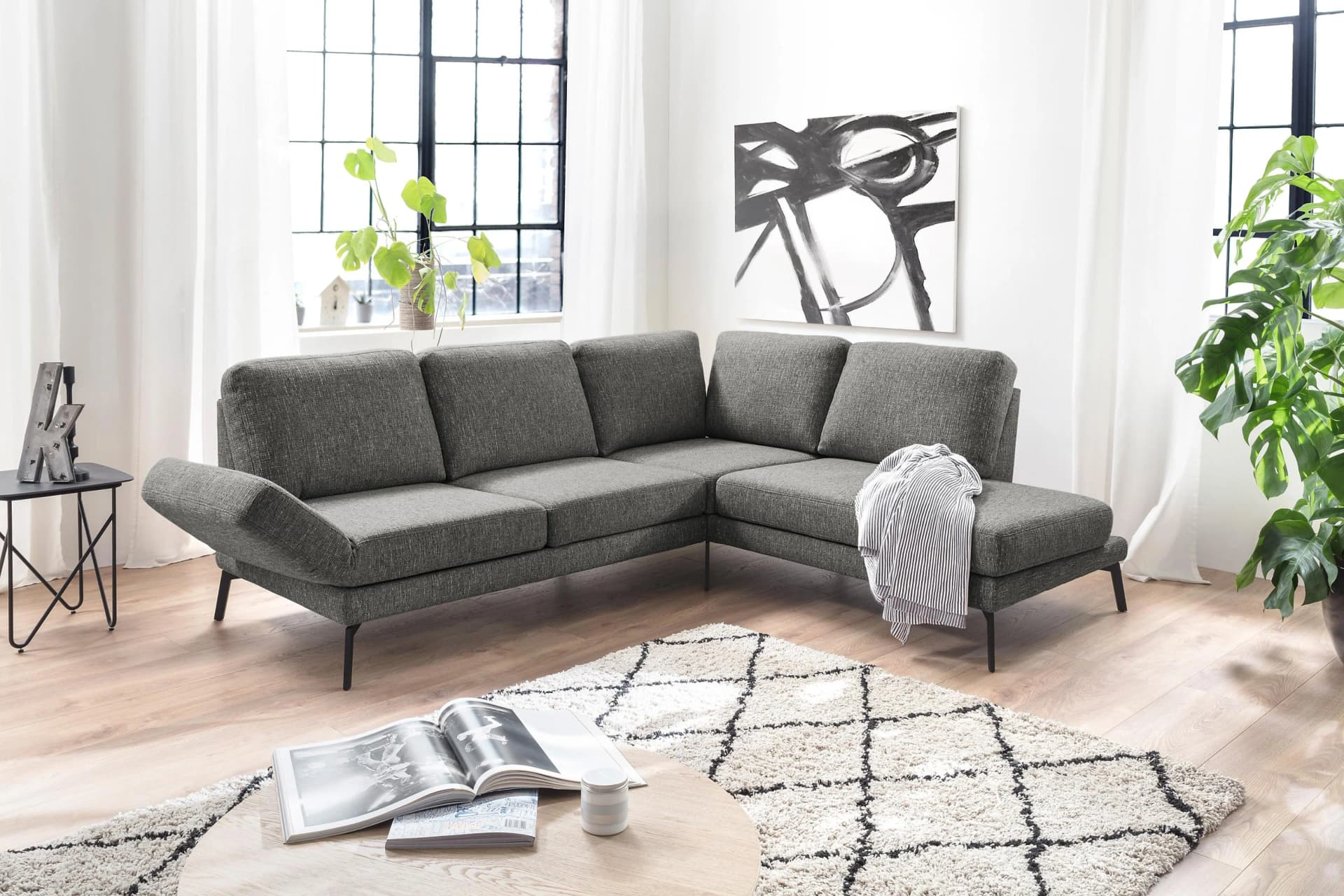 Ecksofa 3C CANDY "Kairo Multifunktion-Sofa" Anthrazit