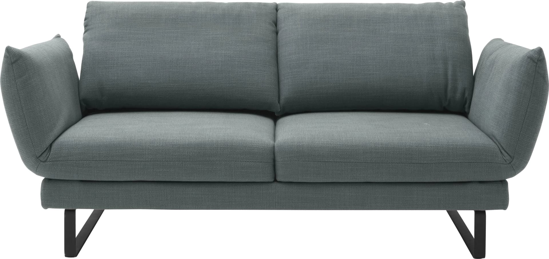SCHÖNER WOHNEN Spin 2-Sitzer Sofa Anthrazit mit USB und Drehsitz