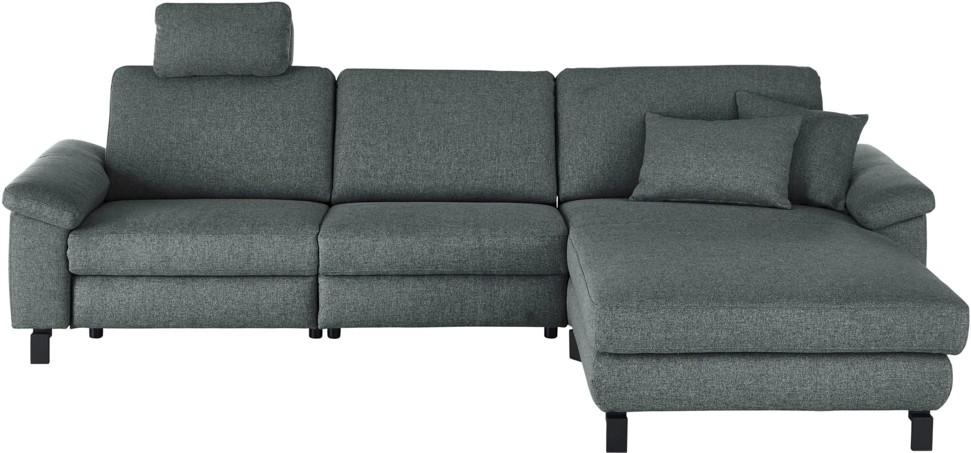 CANDY Ecksofa Mainau L-Form Grau Relaxfunktion Motorisch