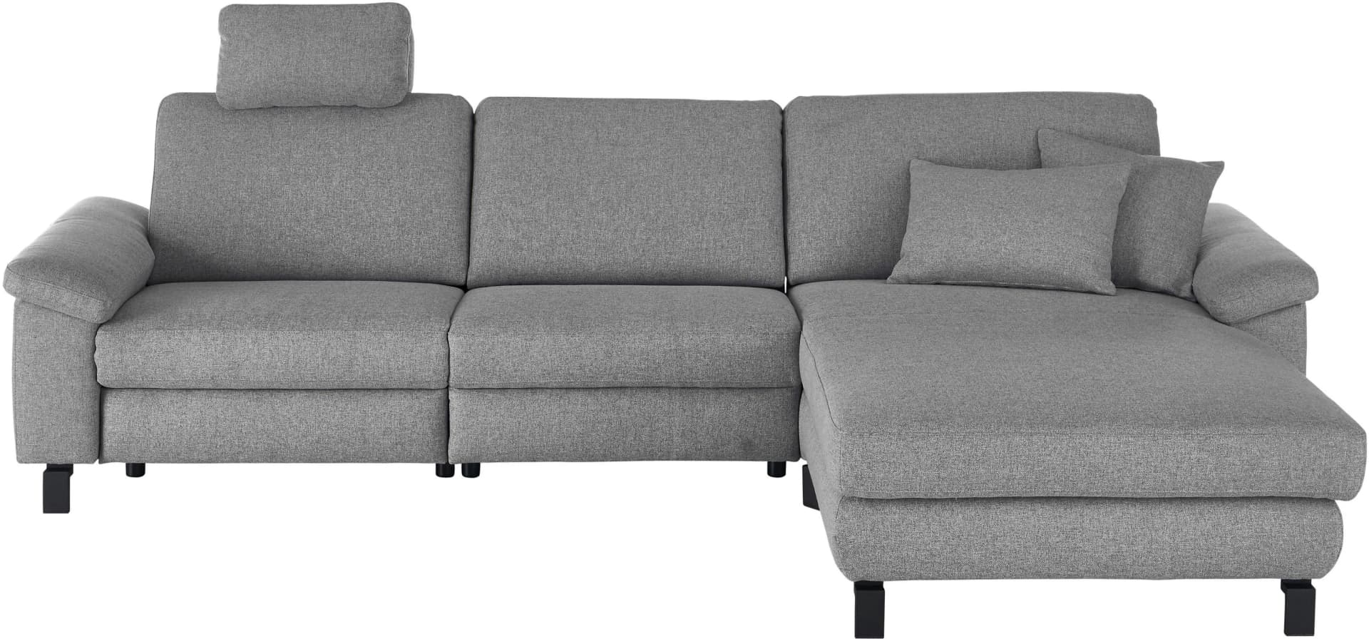 CANDY Ecksofa Mainau L-Form Grau mit Relaxfunktion