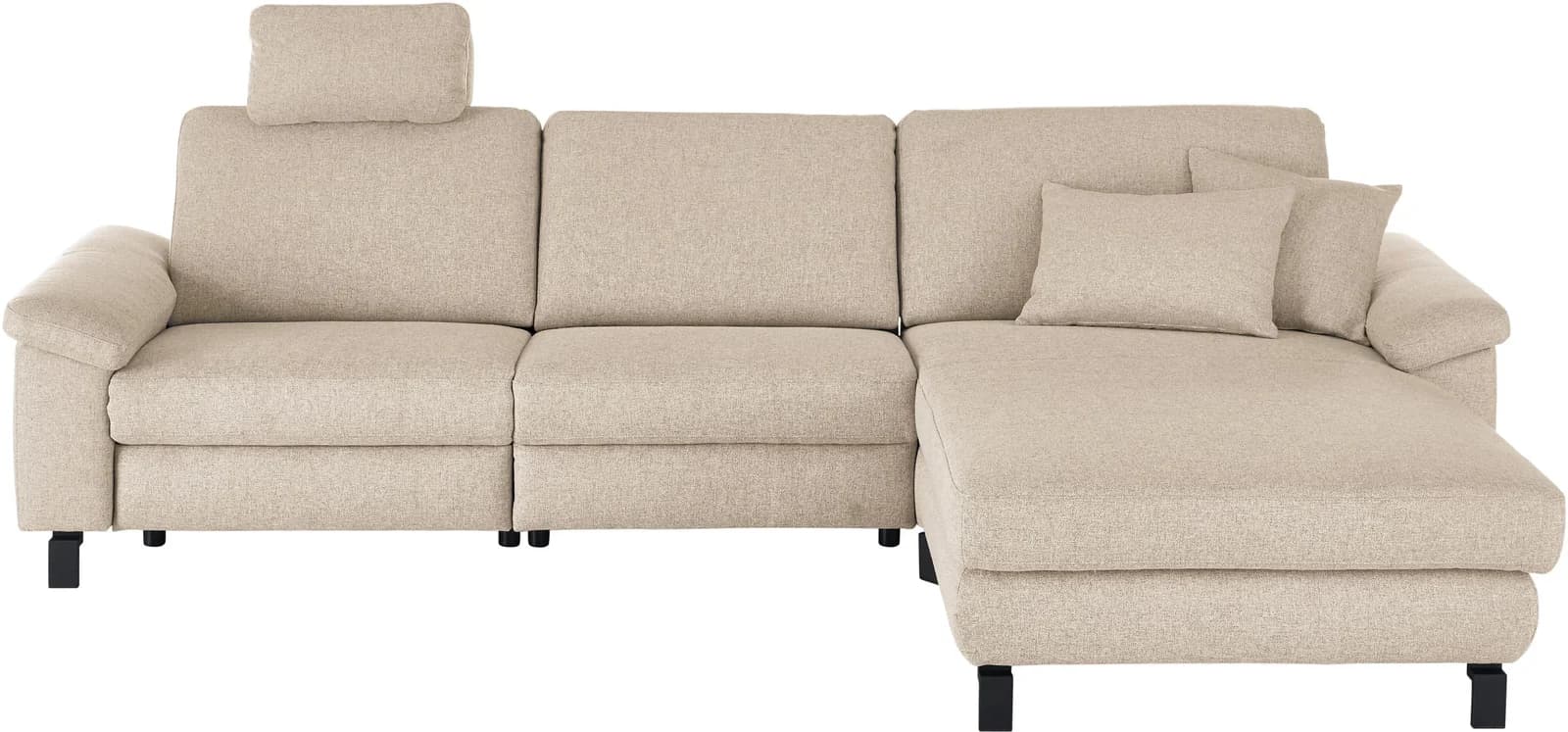 Ecksofa 3C CANDY Mainau L-Form beige Relaxfunktion Schlaffunktion