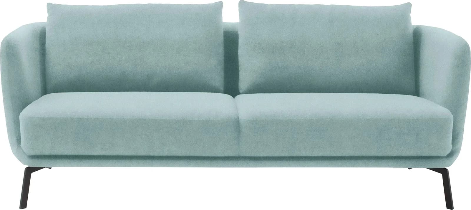 SCHÖNER WOHNEN Sofa Pearl 3-Sitzer Samt Metallfüße