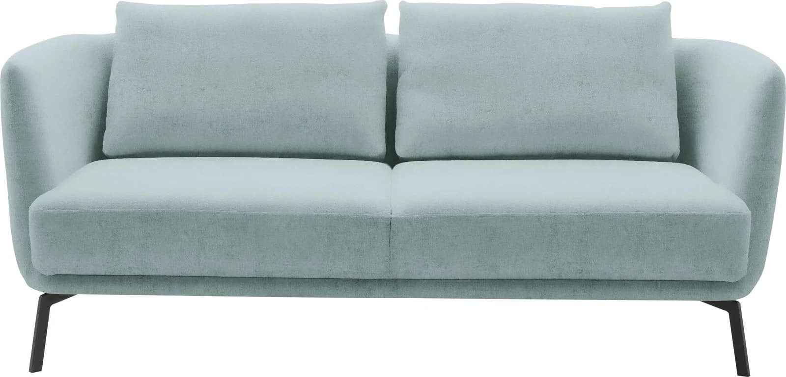 SCHÖNER WOHNEN Sofa Pearl 2,5-Sitzer Samt Grün/Blau