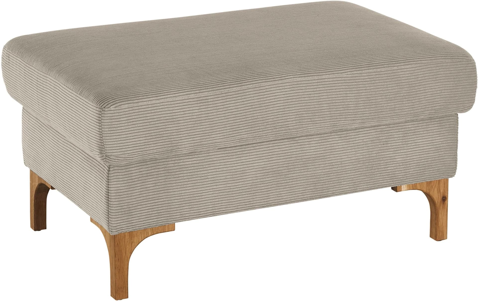 3C CANDY Stauraumhocker Lecce Beige Sand mit Holzfüßen