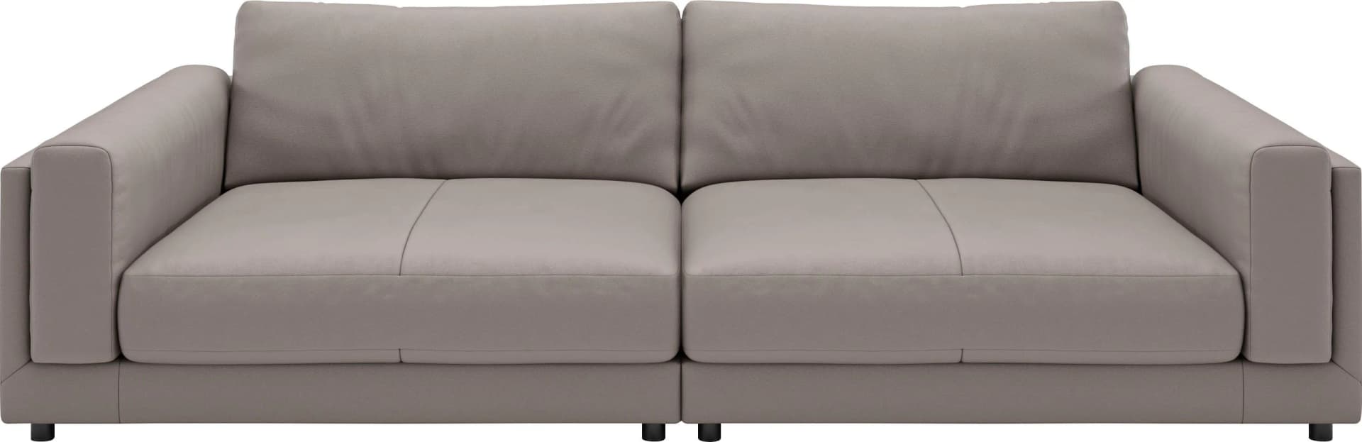 Big-Sofa 3C CANDY Karalis 3-Sitzer Silber 100% Leder Extra Große Sitztiefe