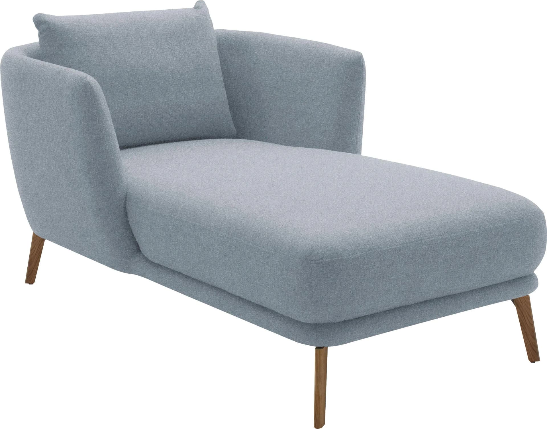 Schöner Wohnen Chaiselongue Pearl Hellblau Massivholz