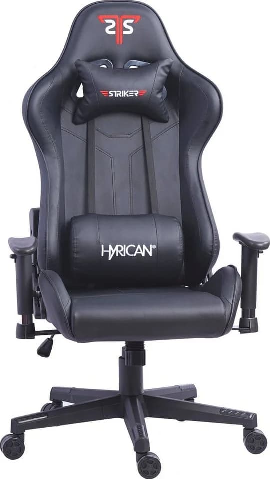 Hyrican Striker Gaming-Stuhl Copilot Schwarz + Bodenschutzmatte Set