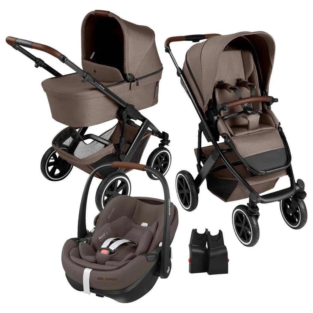 ABC Design Kinderwagenset Salsa 5 Air All In One Set Maxi Cosi Braun Weiß