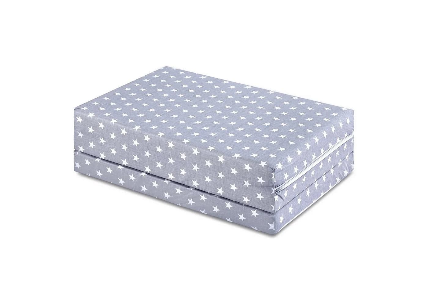 Bambini Klappbare Reisebettmatratze Grau 120x60 cm