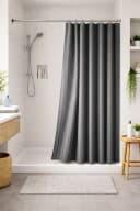 Clever-Kauf-24 Duschvorhang Textil Grau 180x200cm Bild 1