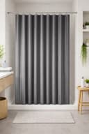 Clever-Kauf-24 Duschvorhang Textil Grau 180x200cm Bild 3
