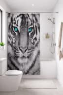 Clever-Kauf-24 Duschvorhang Tiger Schwarz-Weiß Bild 1