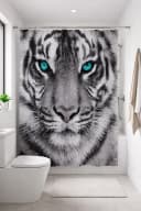 Clever-Kauf-24 Duschvorhang Tiger Schwarz-Weiß Bild 3