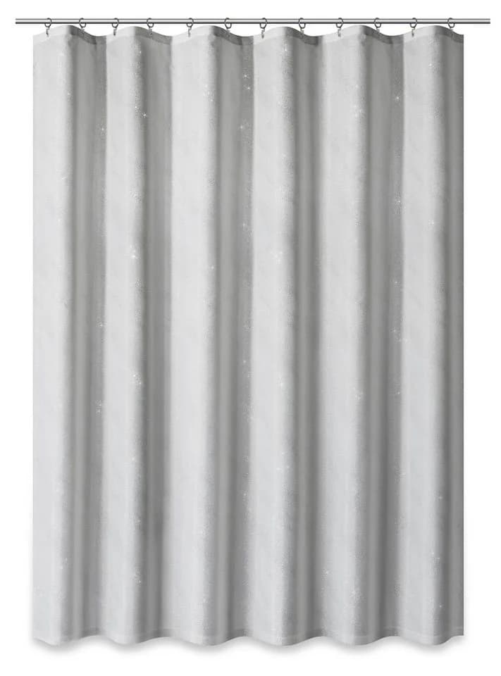 Clever-Kauf-24 Duschvorhang Strass Weiß Silber - Bild 2