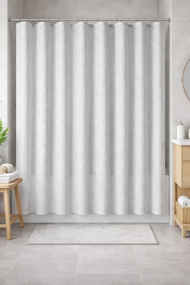 Clever-Kauf-24 Duschvorhang Strass Weiß Silber - Bild 3