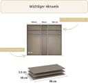 Rauch Einlegeboden für Drehtürenschränke Beige Leinenoptik Bild 3