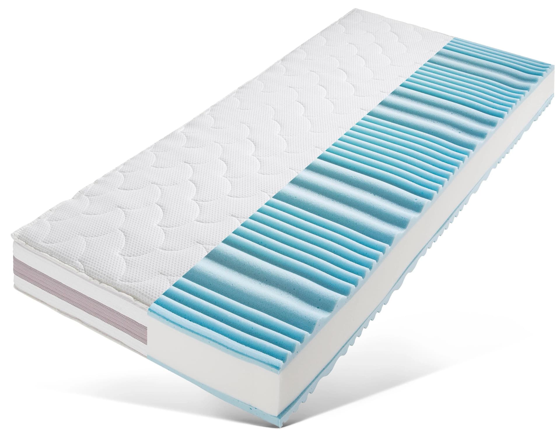 HN8 Dynamic Gel TFK Taschenfederkernmatratze Weiß 7-Zonen