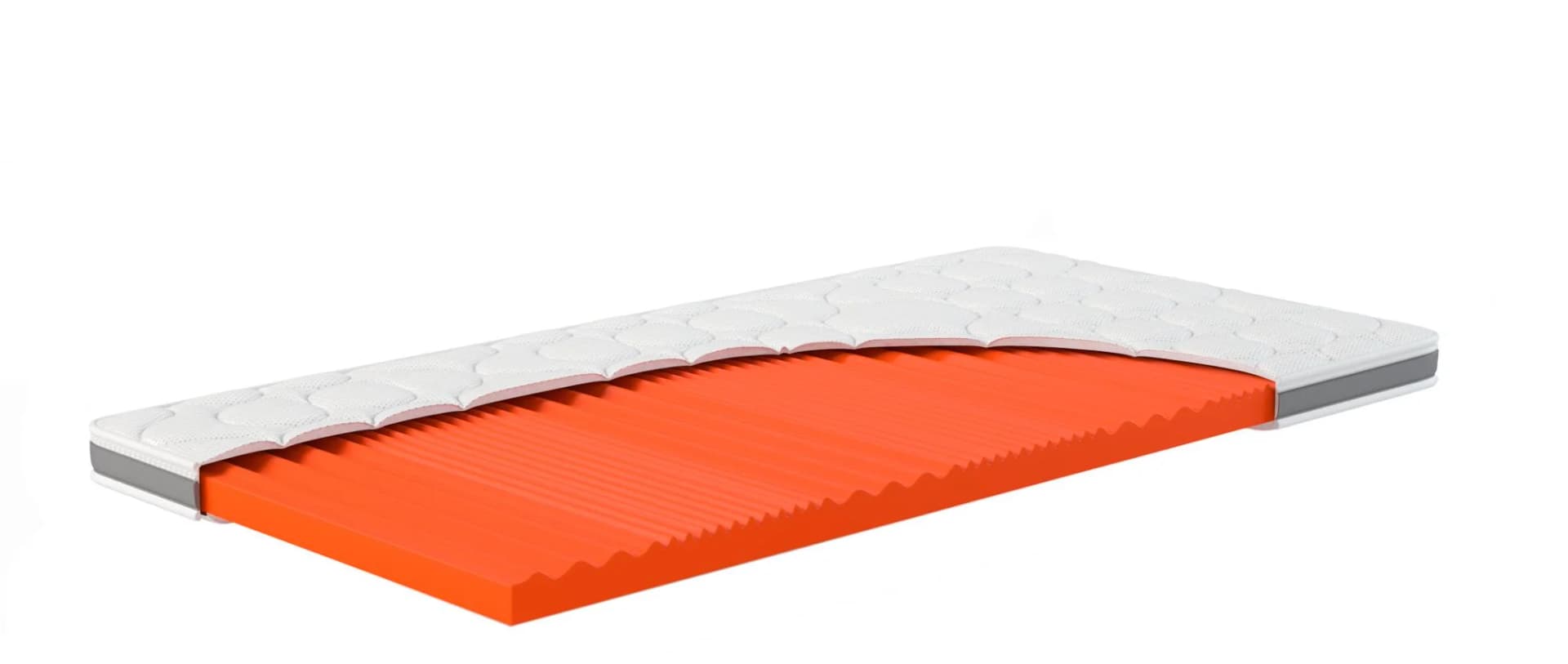 HN8 Topper Top Dynamic C Weiß 7-Zonen-Komfortschaum Tencel-Bezug