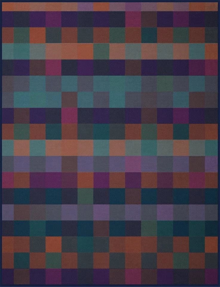 Wohndecke Dark Plum, bunt karierte Sofadecke 150x200, Baumwollmix, Biederlack, Made in Germany