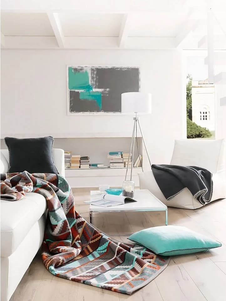 Wohndecke Ethno Prisma Ethno-Kuscheldecke 150x200 cm Biederlack Baumwollmischgewebe - Bild 3