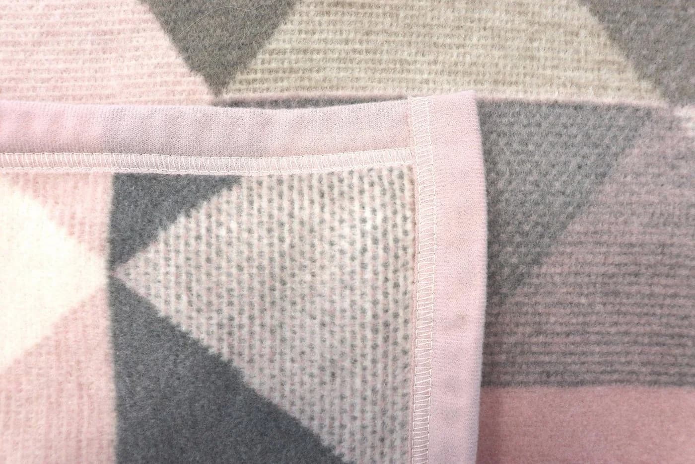 Wohndecke Rauten Pastell Rosa Kuscheldecke 150x200 cm Baumwollmischgewebe Biederlack - Bild 5