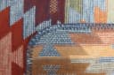 Biederlack Wohndecke Navajo Ethno-Rauten Blau-Rot-Orange Bild 5