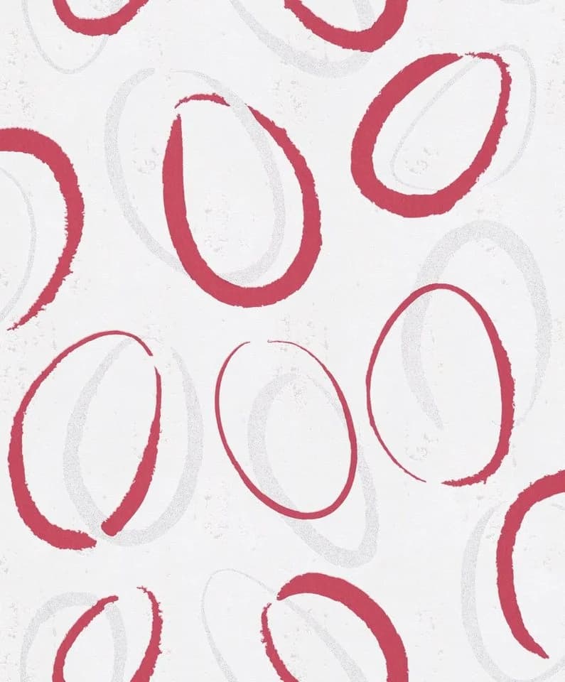 Vliestapete Grafisch Weiß Rot 53x1005 cm - Bild 2