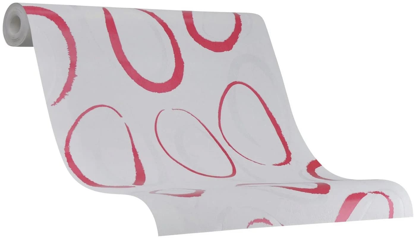 Vliestapete Grafisch Weiß Rot 53x1005 cm - Bild 3