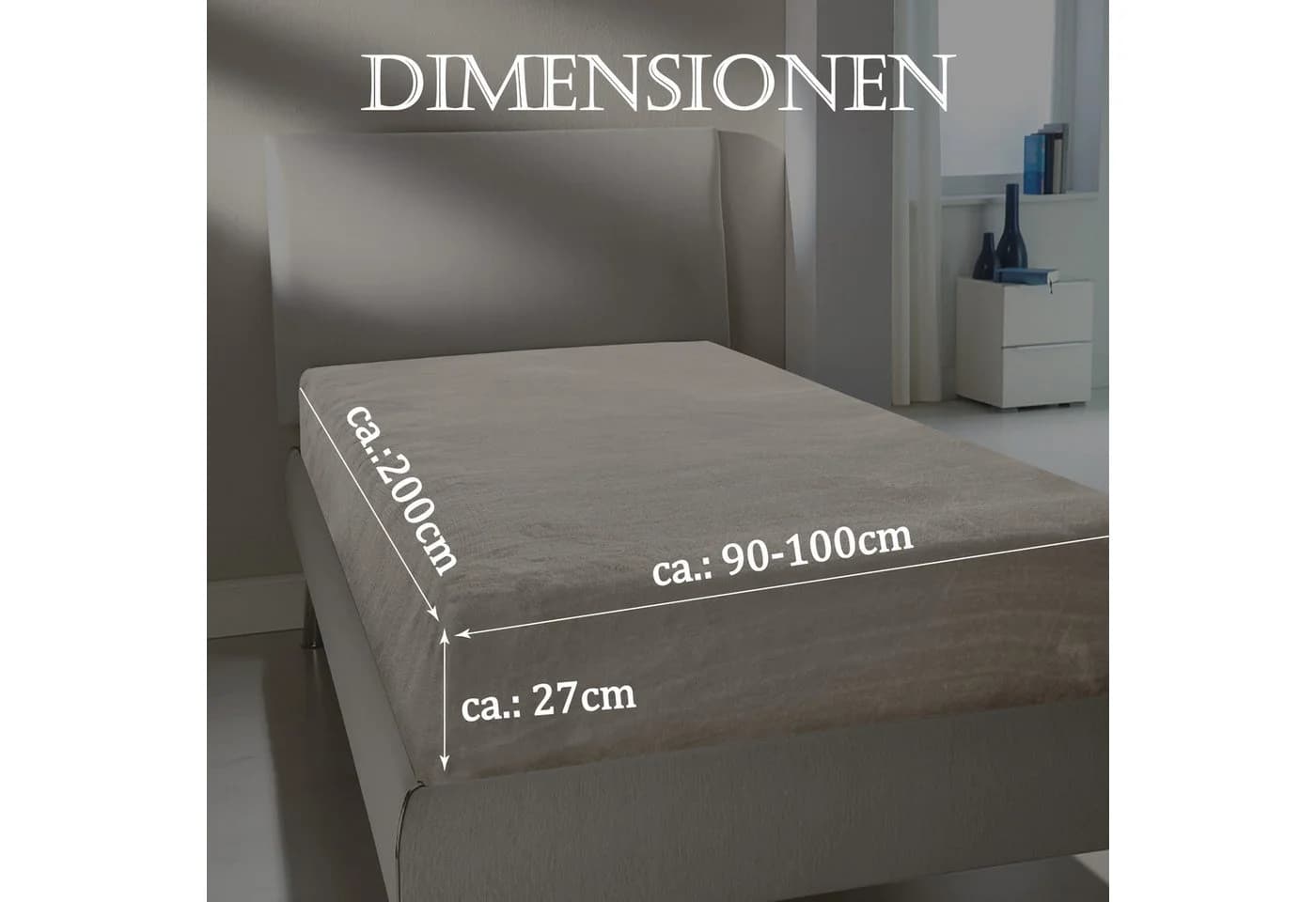 Bestlivings Spannbettlaken Wolkenschloss Cashmere Touch Beige Extra Warm