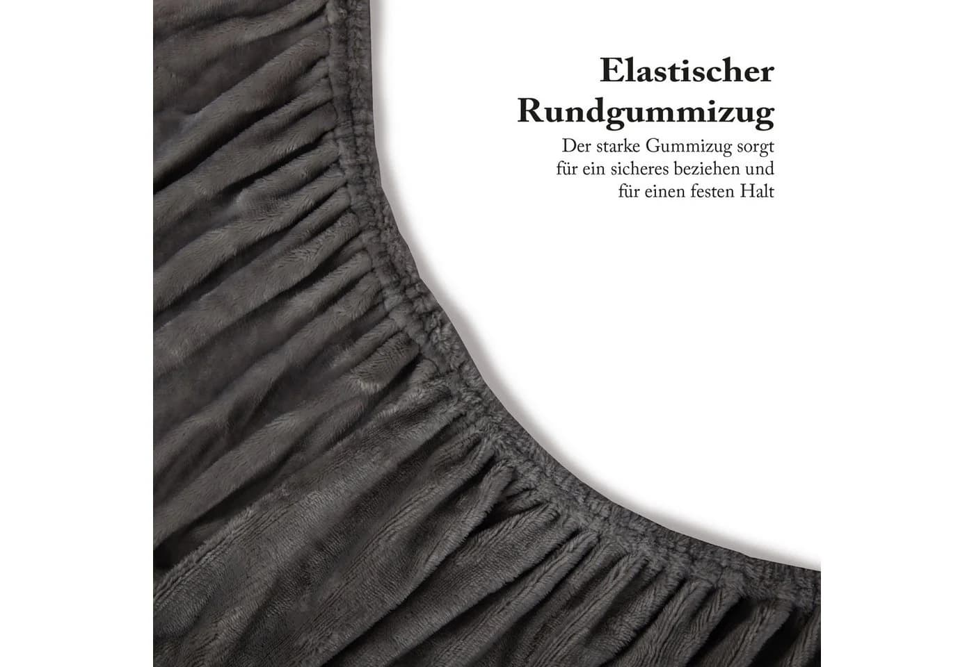 Bestlivings Spannbettlaken Grau Cashmere Touch Mikrofaser - Bild 3