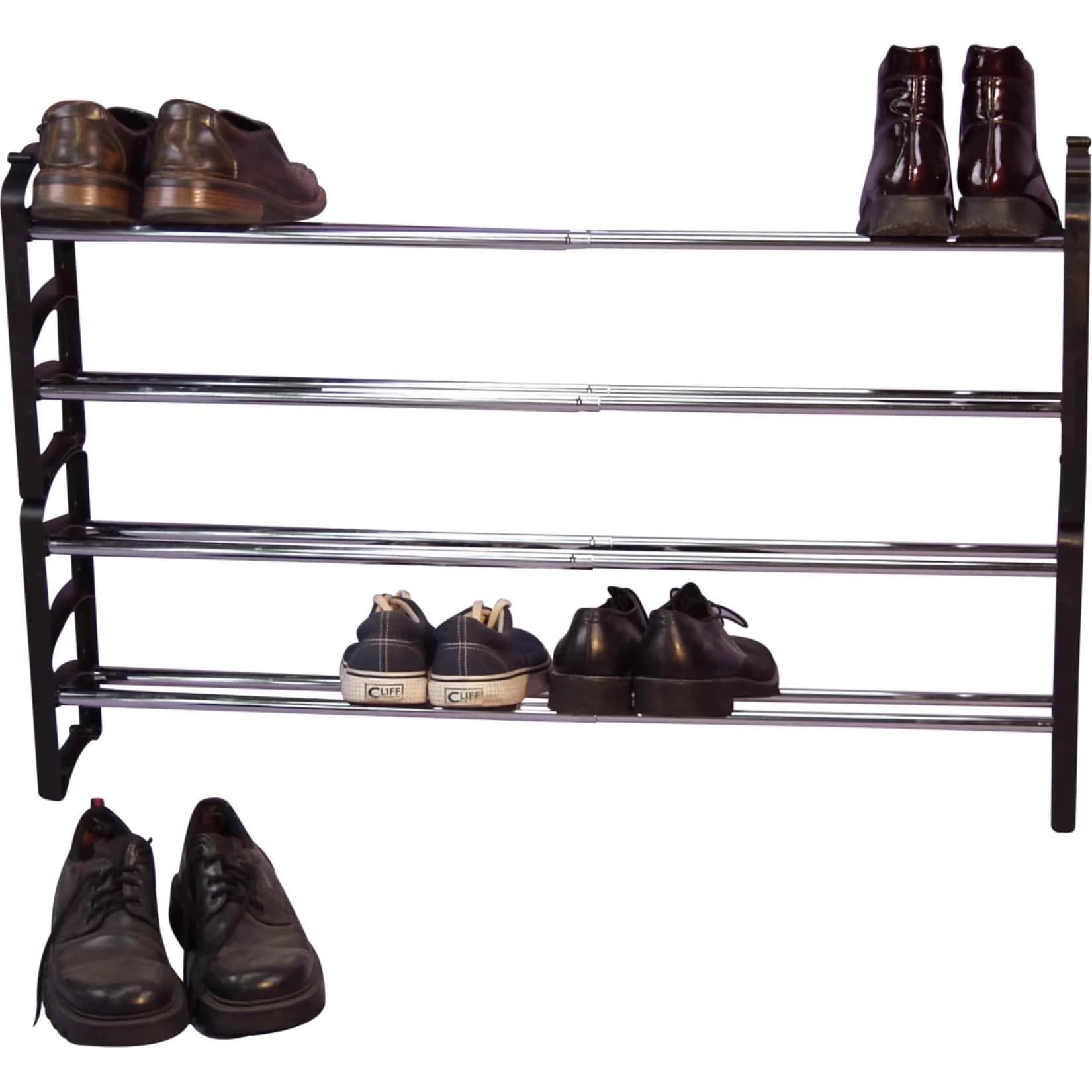 INOSIGN Schuhregal 2er-Set Schwarz Ausziehbar