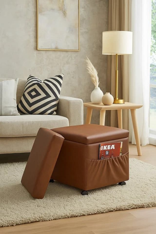 moebel-direkt-online Stauraumhocker Vicki mit Rollen und Taschen - Bild 4