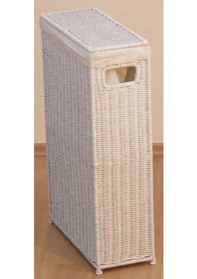 HOFMANN LIVING AND MORE Wäschekorb Weiß Rattan Eisen - Bild 2