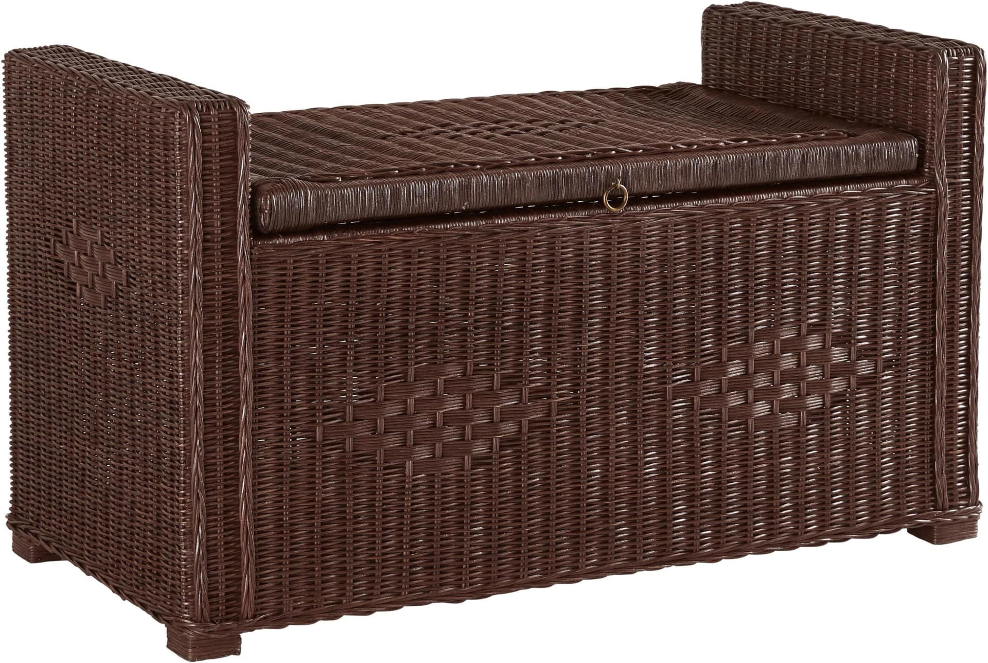 Home affaire Sitztruhe Schönerempfang Braun Rattan Stauraum - Bild 2